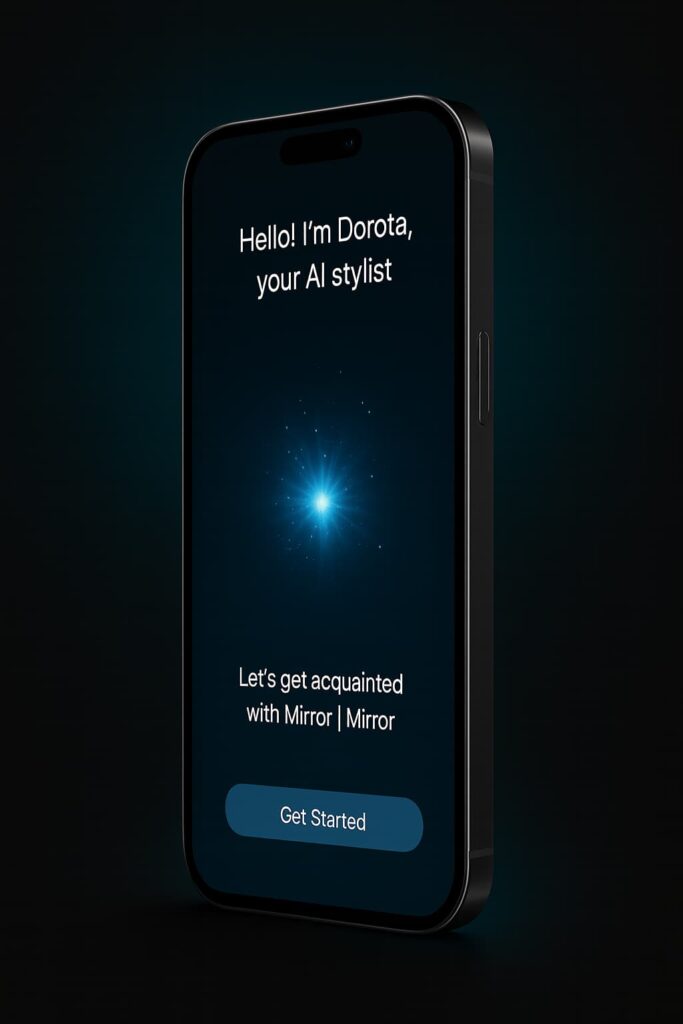 Dorota_Welcome Screen_IPhone Mockup