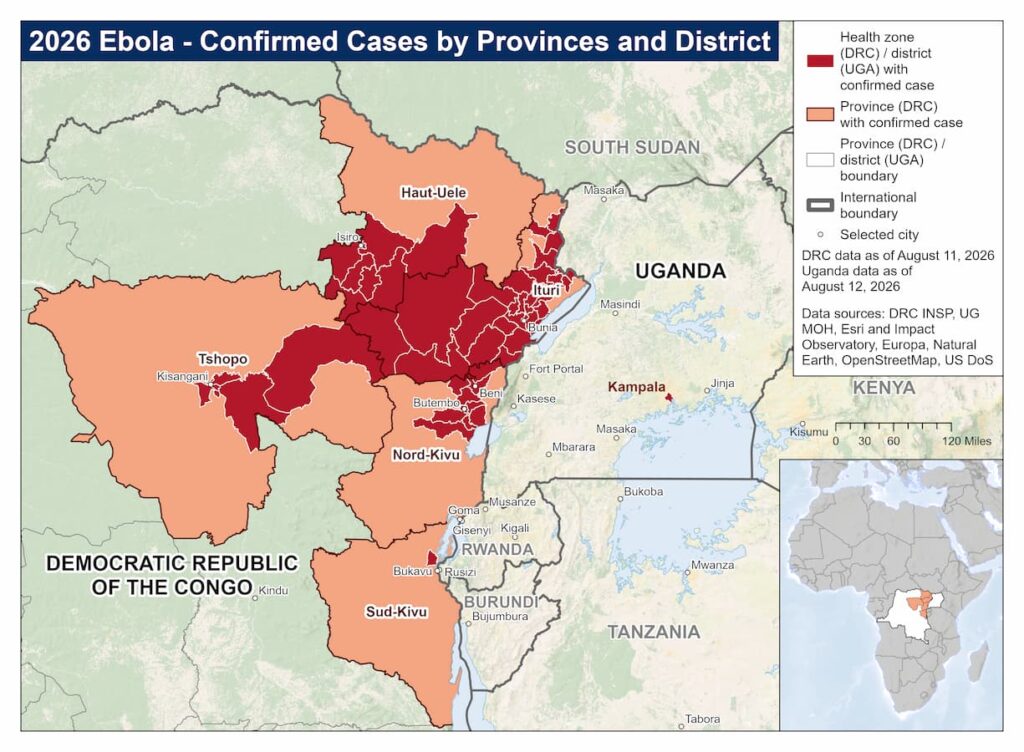 ebola affected areas