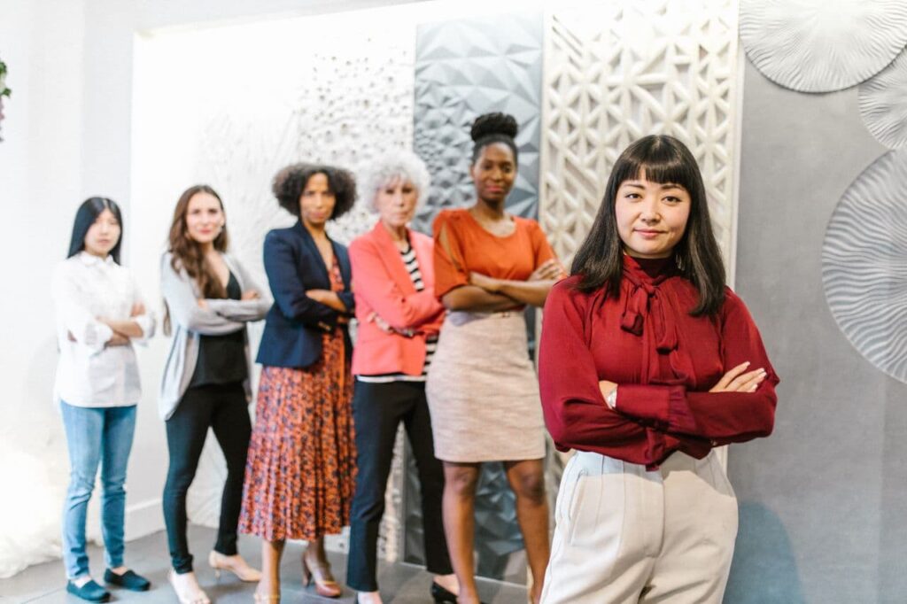 Women in leadership 2026 discussing business strategy at an executive meeting